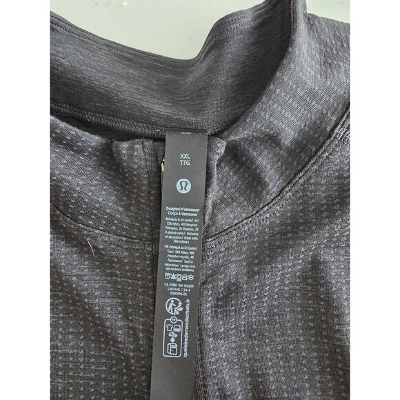 Lululemon Mens 2XL Metal Vent Tech Half Zip Pullover Black Long Sleeve workout - Picture 3 of 5